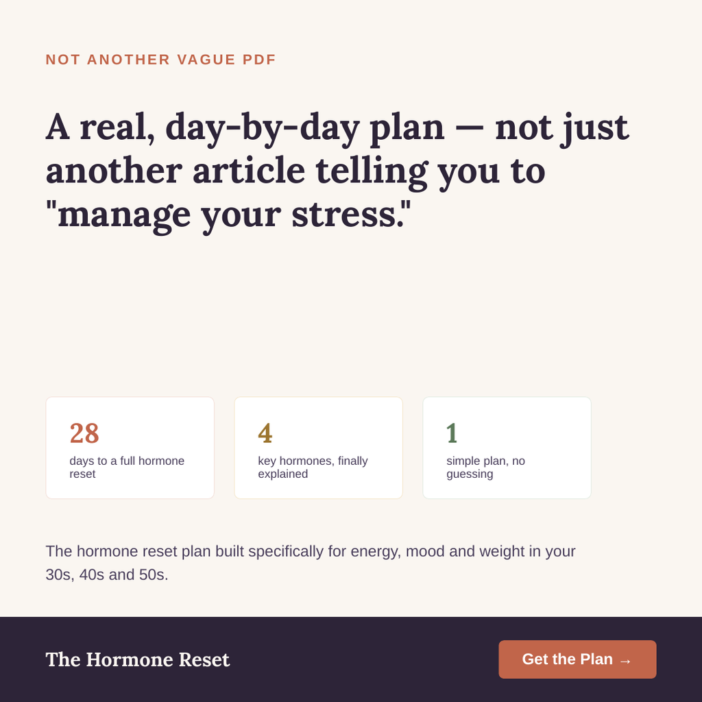 The Hormone Reset: A 28-Day Plan to Fix Your Energy, Mood and Weight
