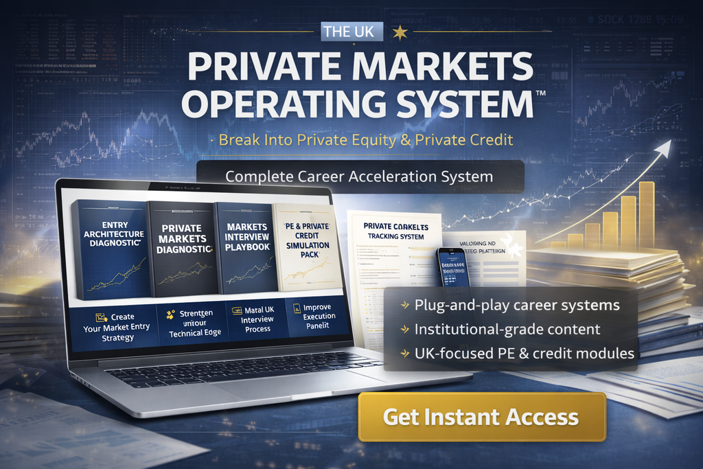 The UK Private Markets Operating System™ - The Complete Career Acceleration System for Private Equity & Private Credit (UK Edition)