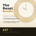 The Reset Bundle — 90-Minute Sunday Reset + 4-Week Consistency Plan