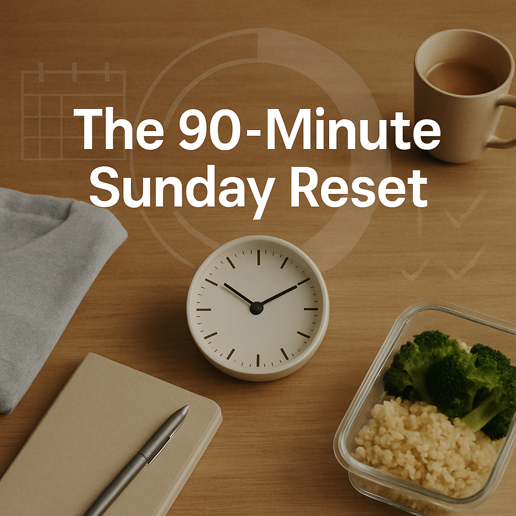 The 90 Minute Sunday Reset – Weekly Planning System for Productivity, Clarity & Stress-Free Mondays